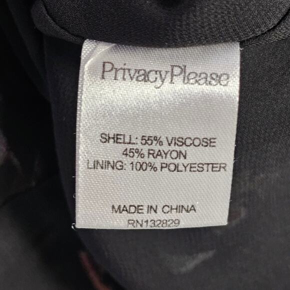 Privacy Please x REVOLVE Black Floral Tropical Dress Size Medium Summer Beach - Picture 5 of 7